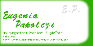 eugenia papolczi business card